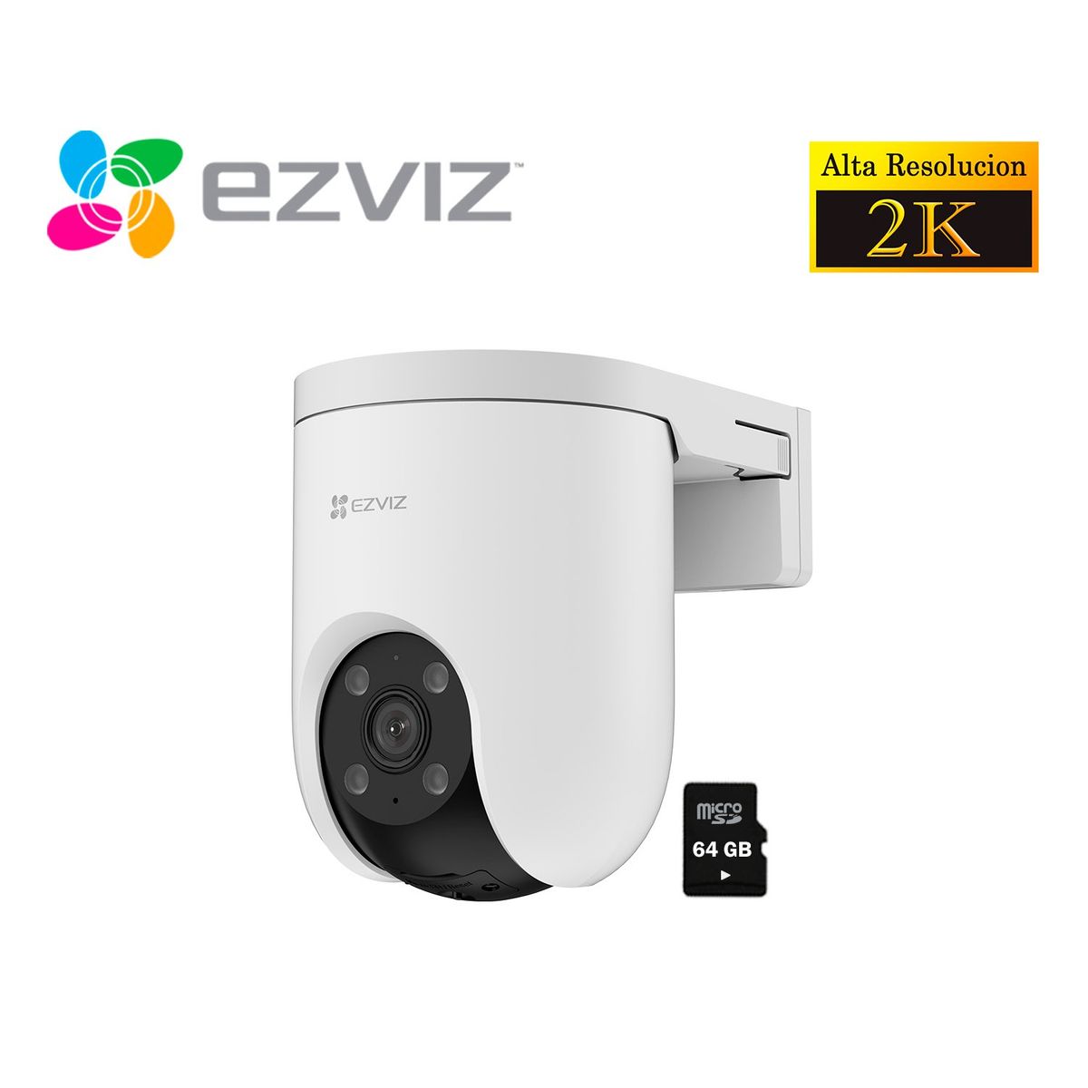 Cámara Seguridad Ezviz H8C 2K POE 3MP Gira 360 Wifi Micro SD 64GB, marca Ezviz - Foto Principal