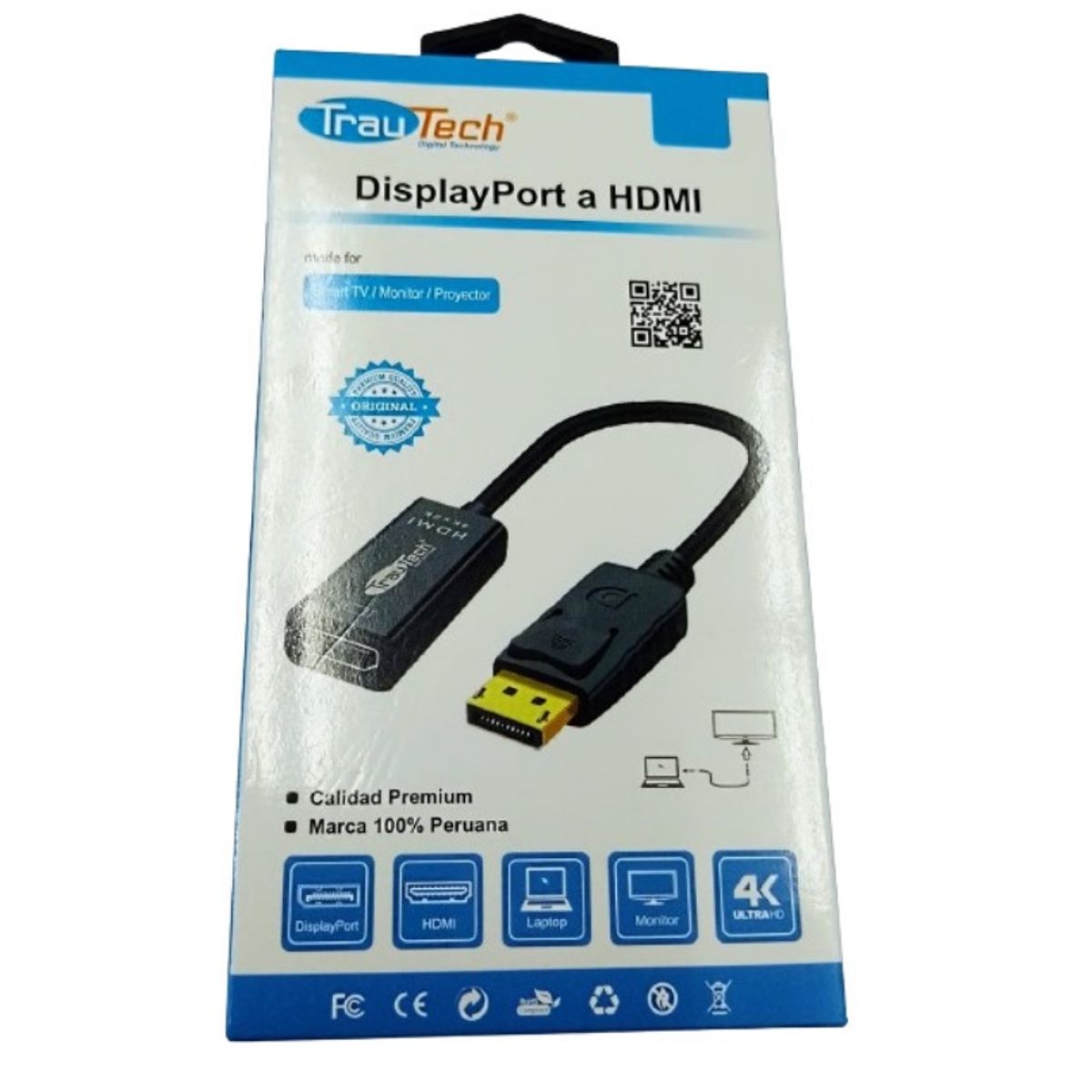 TRAUTECH - ADAPTADOR DISPLAY PORT A HDMI ALTA DEFINICION