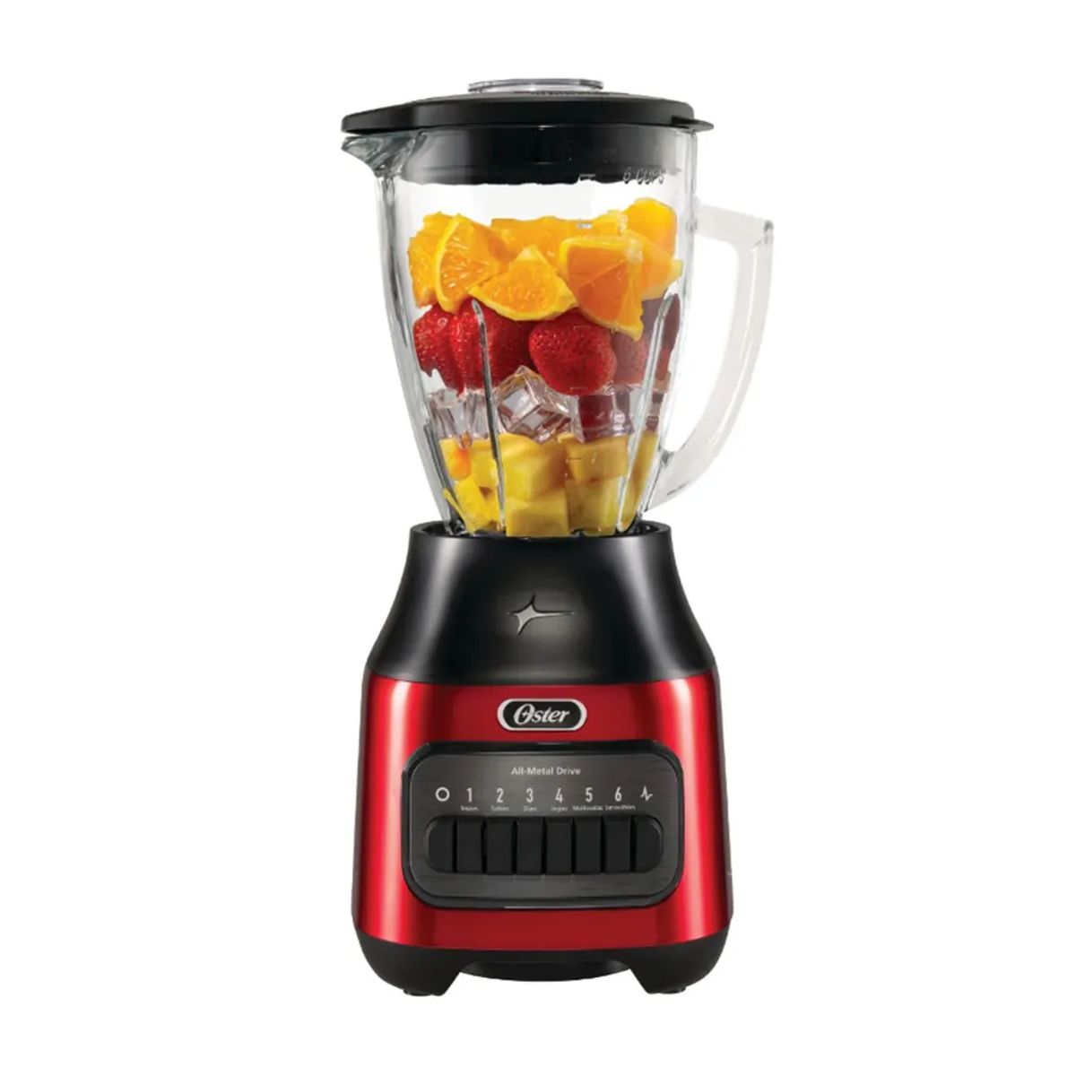 OSTER - Licuadora Oster 800 Watts 6 Velocidades Rojo BLSTPEG-CPB (Nuevo)