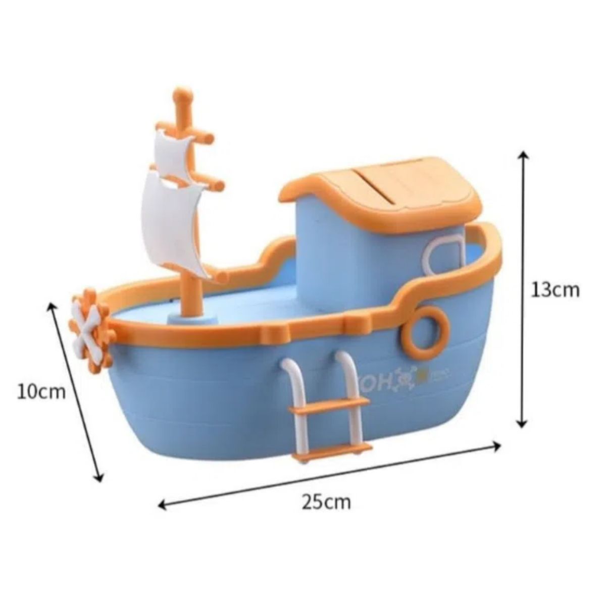 GENERICO - Alcancía para niños modelo barco armable con llave