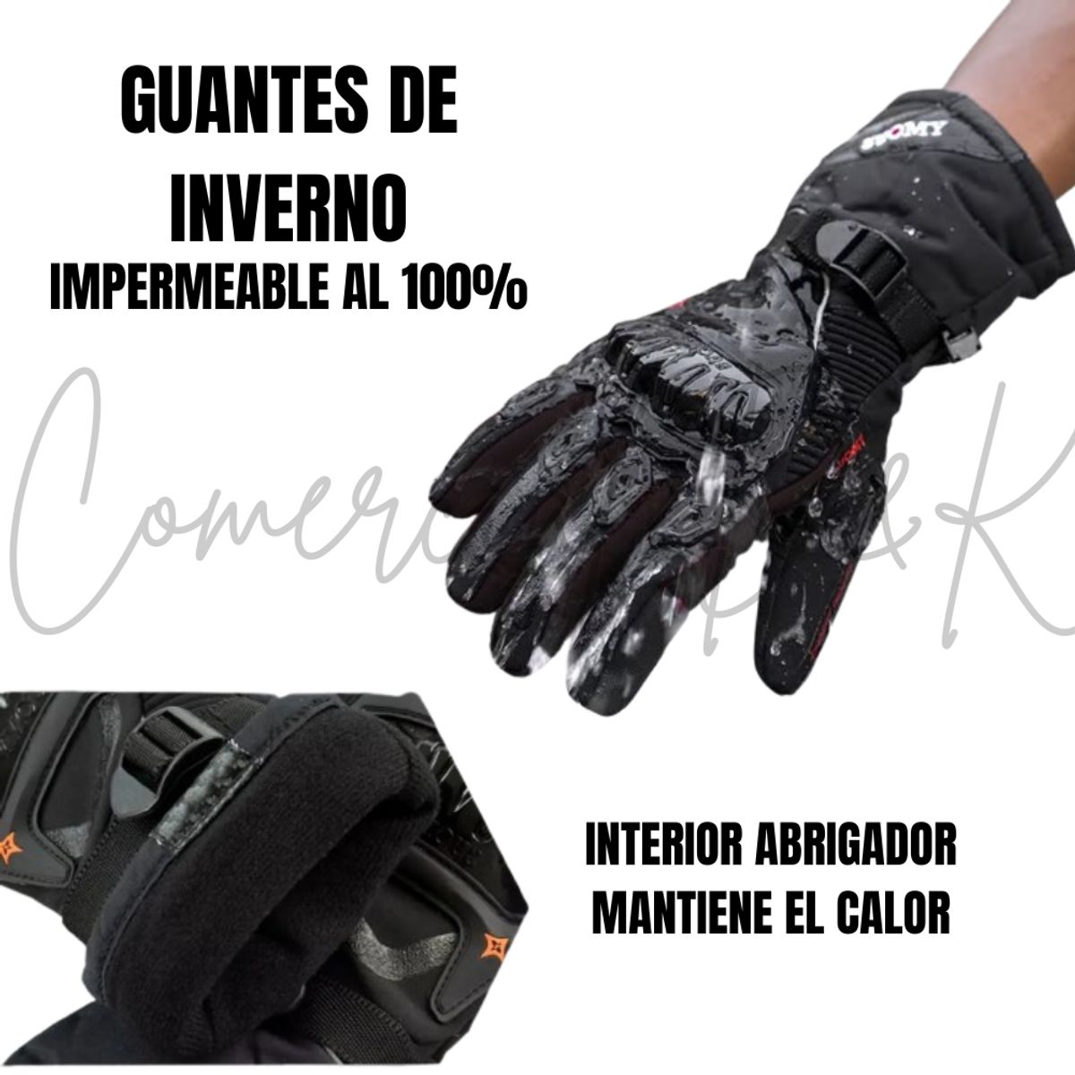 GENERICO - GUANTES MOTO SUOMY IMPERMEABLES TALLA XL