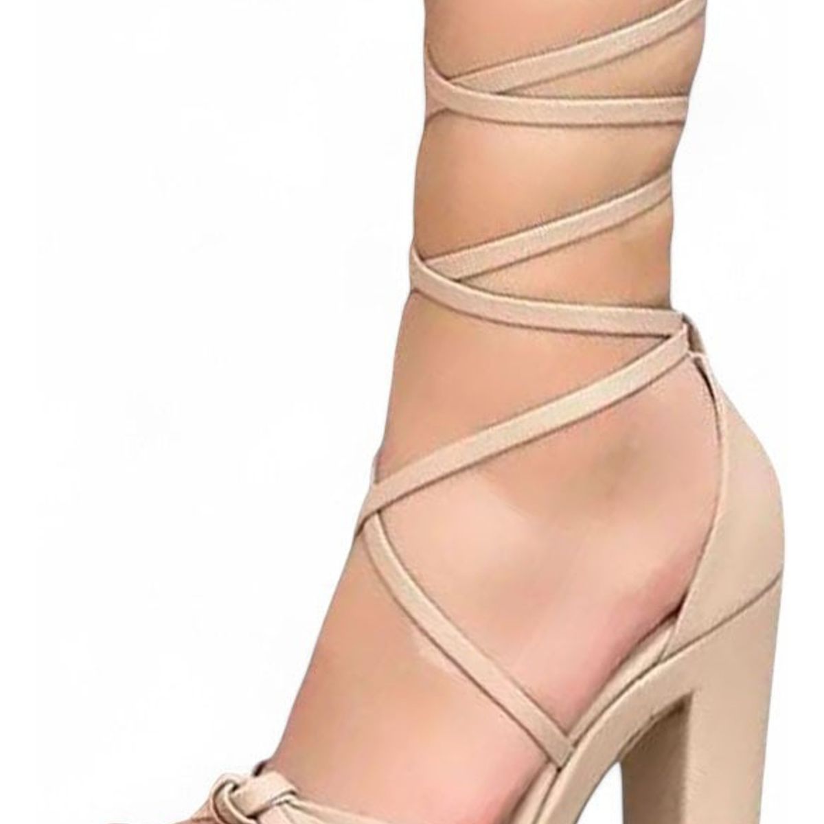 GENERICO - Sandalia Mujer Taco 9 Planta Pu 2086L-52 Color Beige