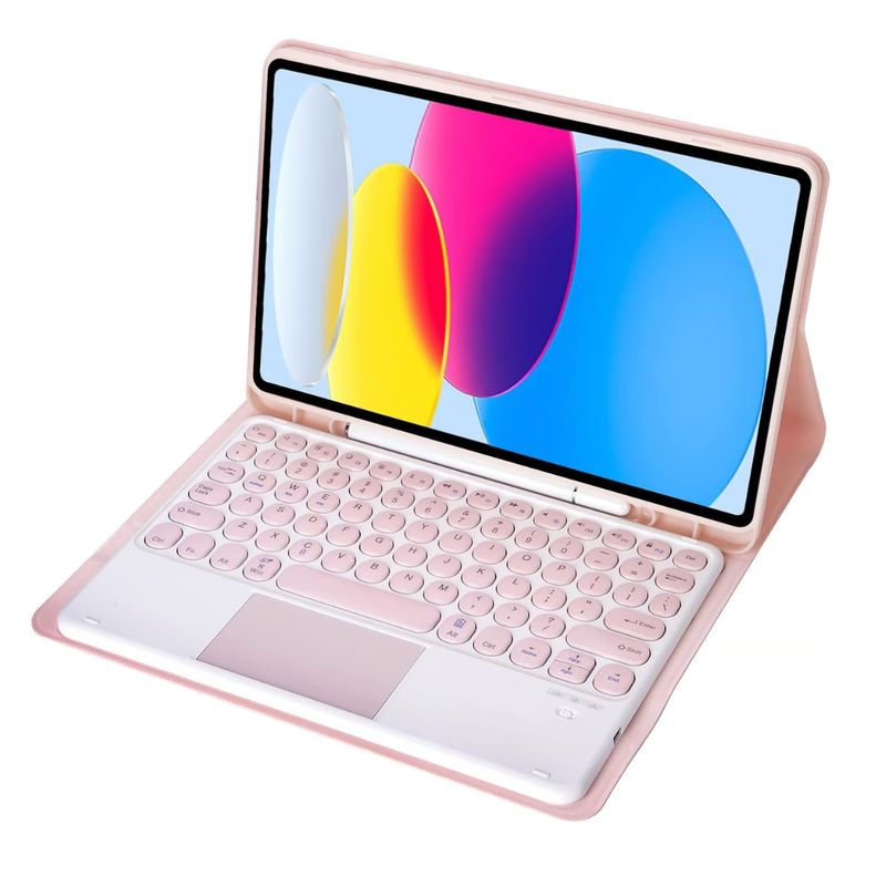 CASE - FUNDA CON TECLADO TOUCH PARA SAMSUNG A9 PLUS ROSADA