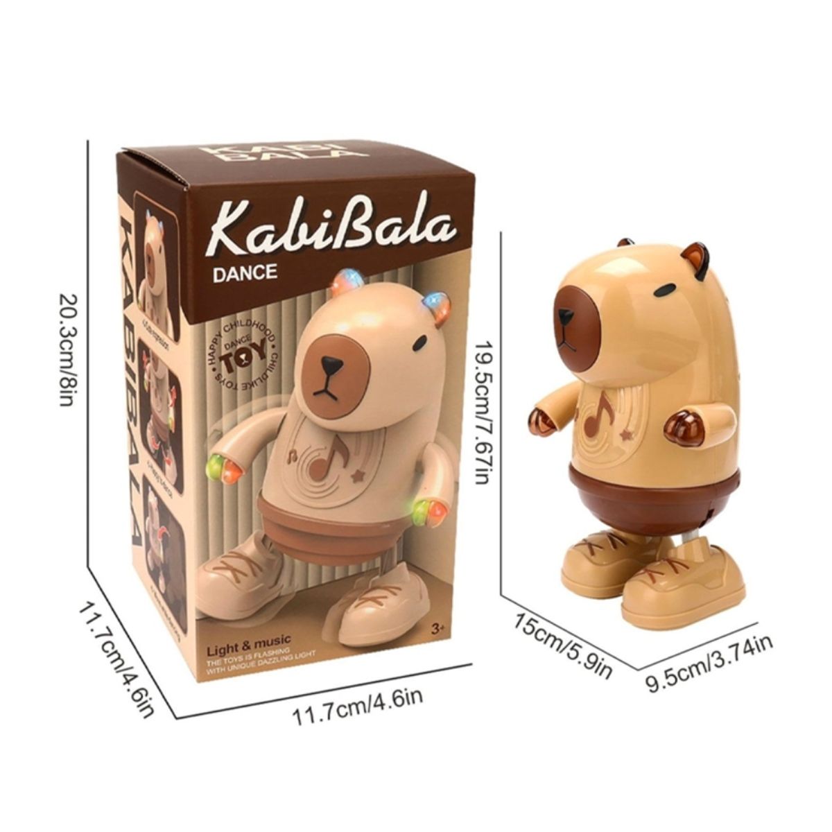 GENERICO - Capibara Robot Articulado Bailarin Musical y Luces