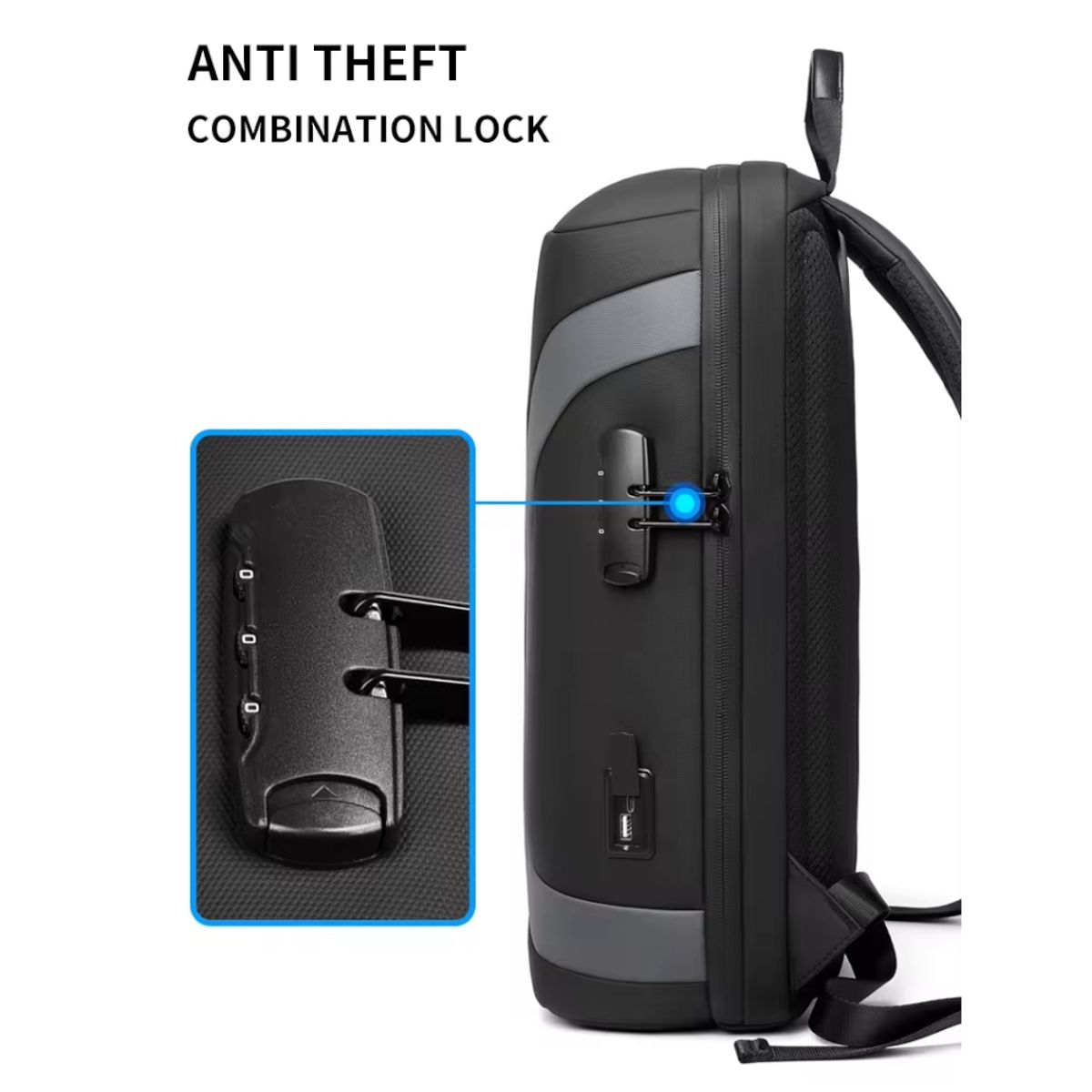 GENERICO - Mochila Portalaptop Antirrobo Urbana MINGLU231030 Gamer Hombre Estudio