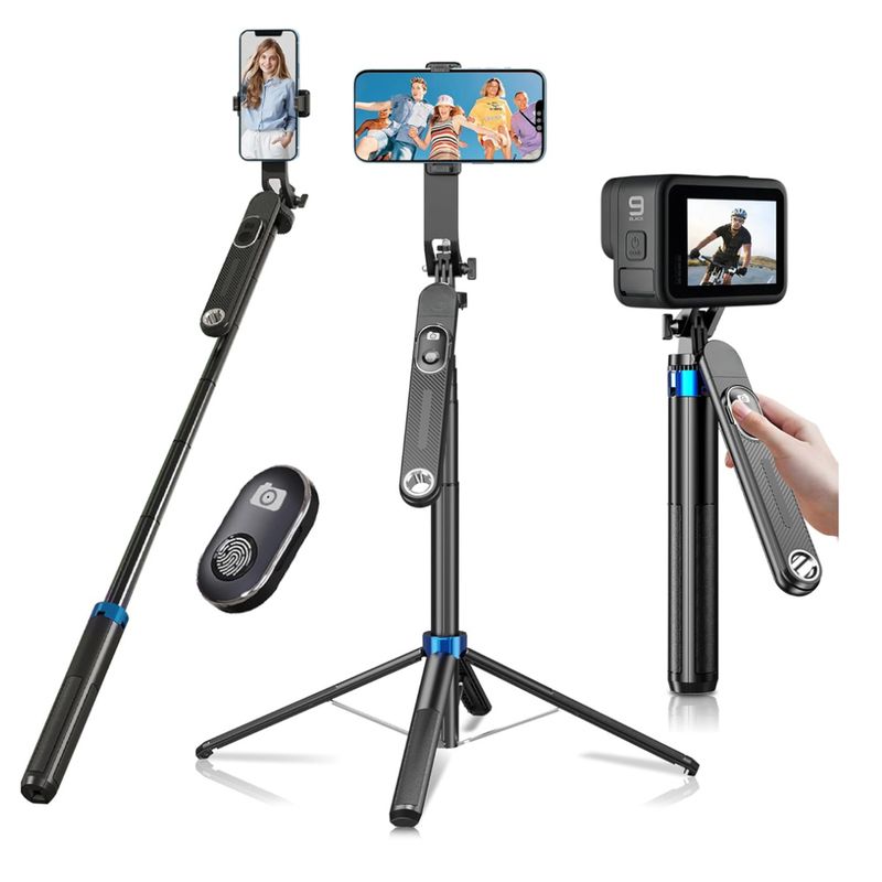 SEISA - Tripode Soporte Selfie Stick Bluetooth para Camara Celular 180M