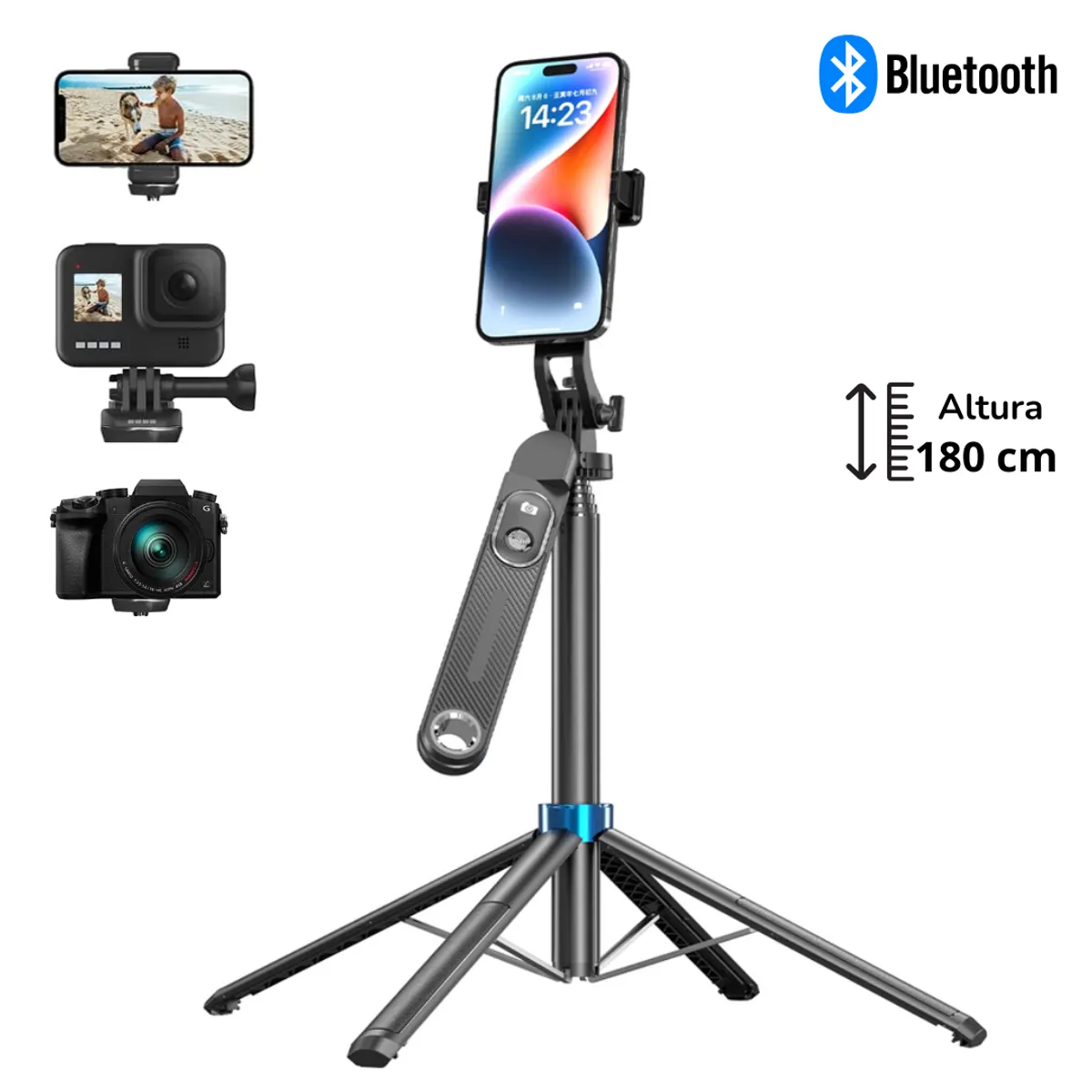SEISA - Tripode Soporte Selfie Stick Bluetooth Parante 180 M WEP - P515