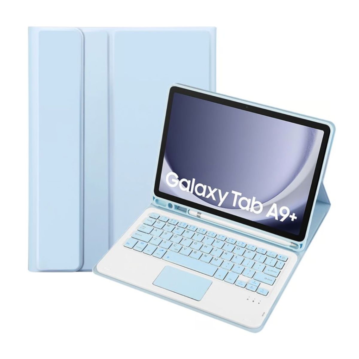 CASE - FUNDA CON TECLADO TOUCH PARA SAMSUNG A9 PLUS CELESTE