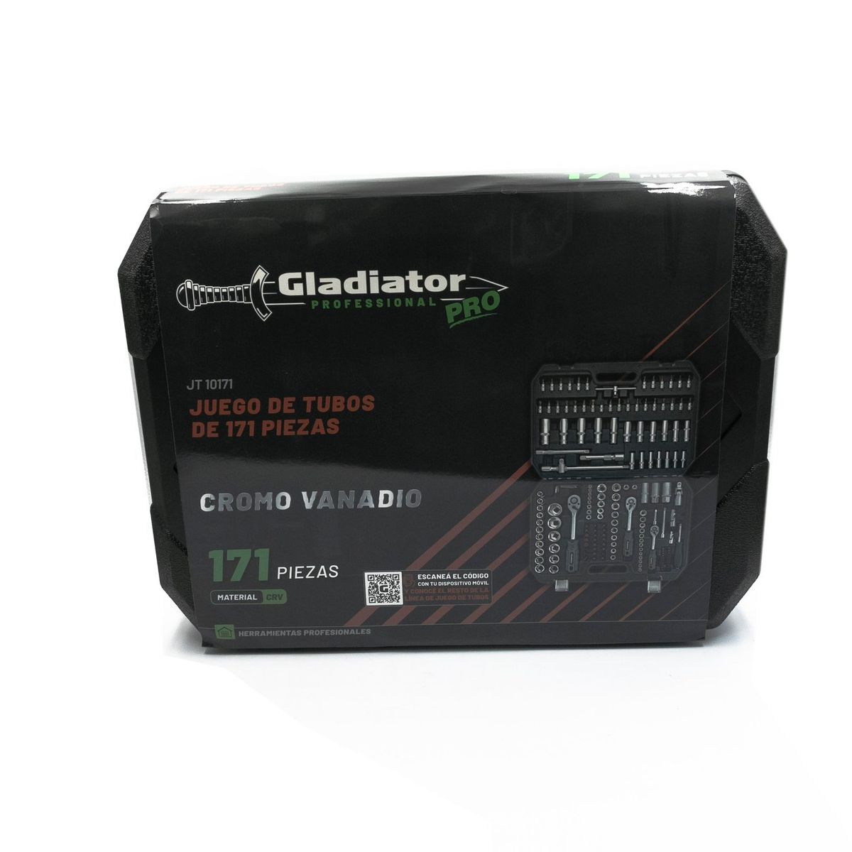 GLADIATOR - JUEGO DE TUBOS DE 171 PIEZAS CROMO VANADIO - GLADIATOR PRO JT 10171