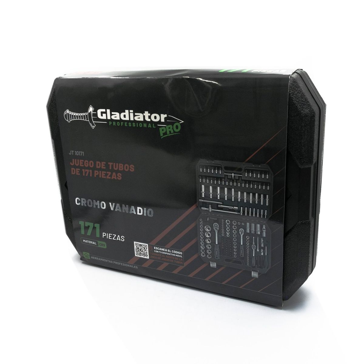 GLADIATOR - JUEGO DE TUBOS DE 171 PIEZAS CROMO VANADIO - GLADIATOR PRO JT 10171