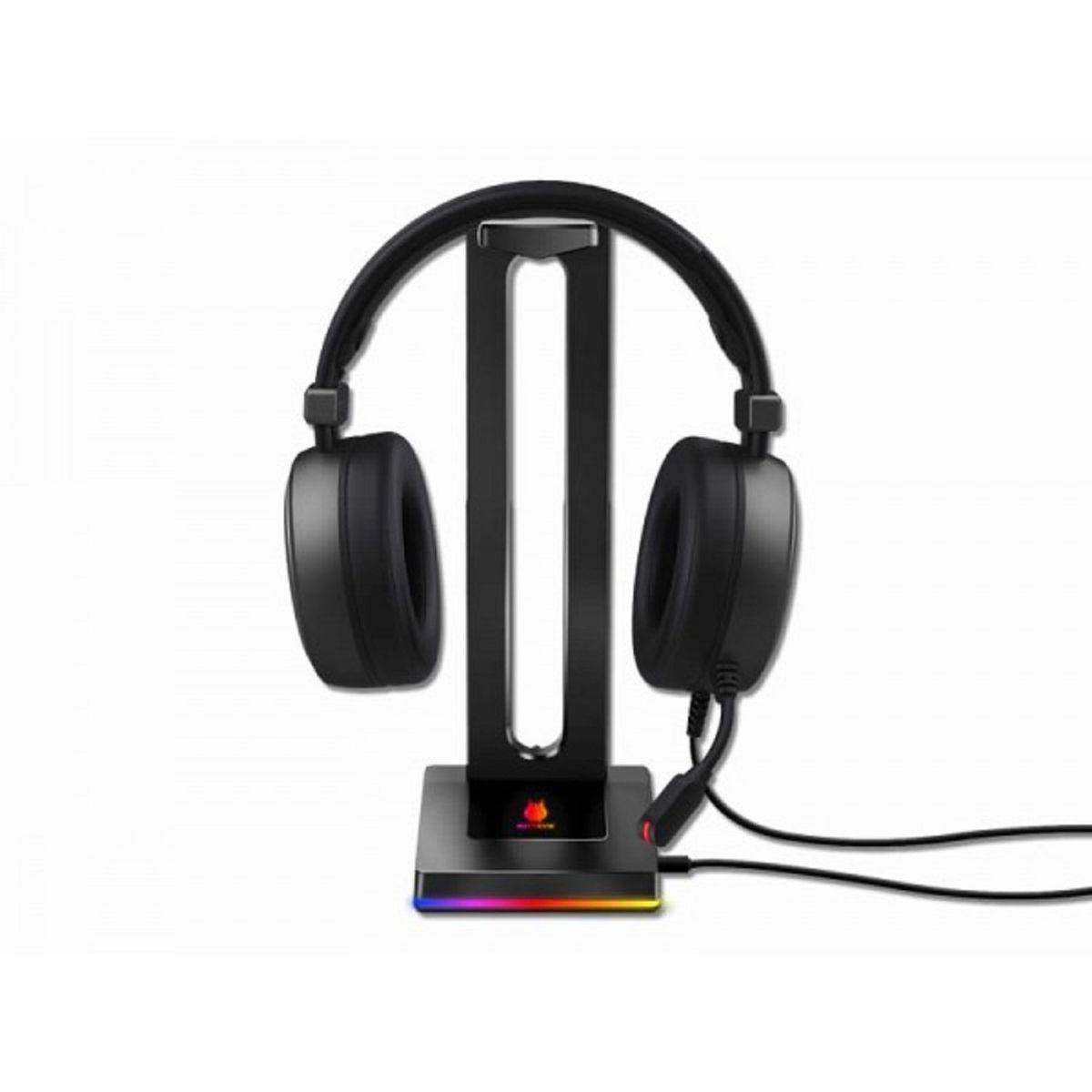 GENERICO - SOPORTE PARA AUDIFONO / STAND ANTRYX HS-71 RGB, 2 USB, JACK 3.5MM