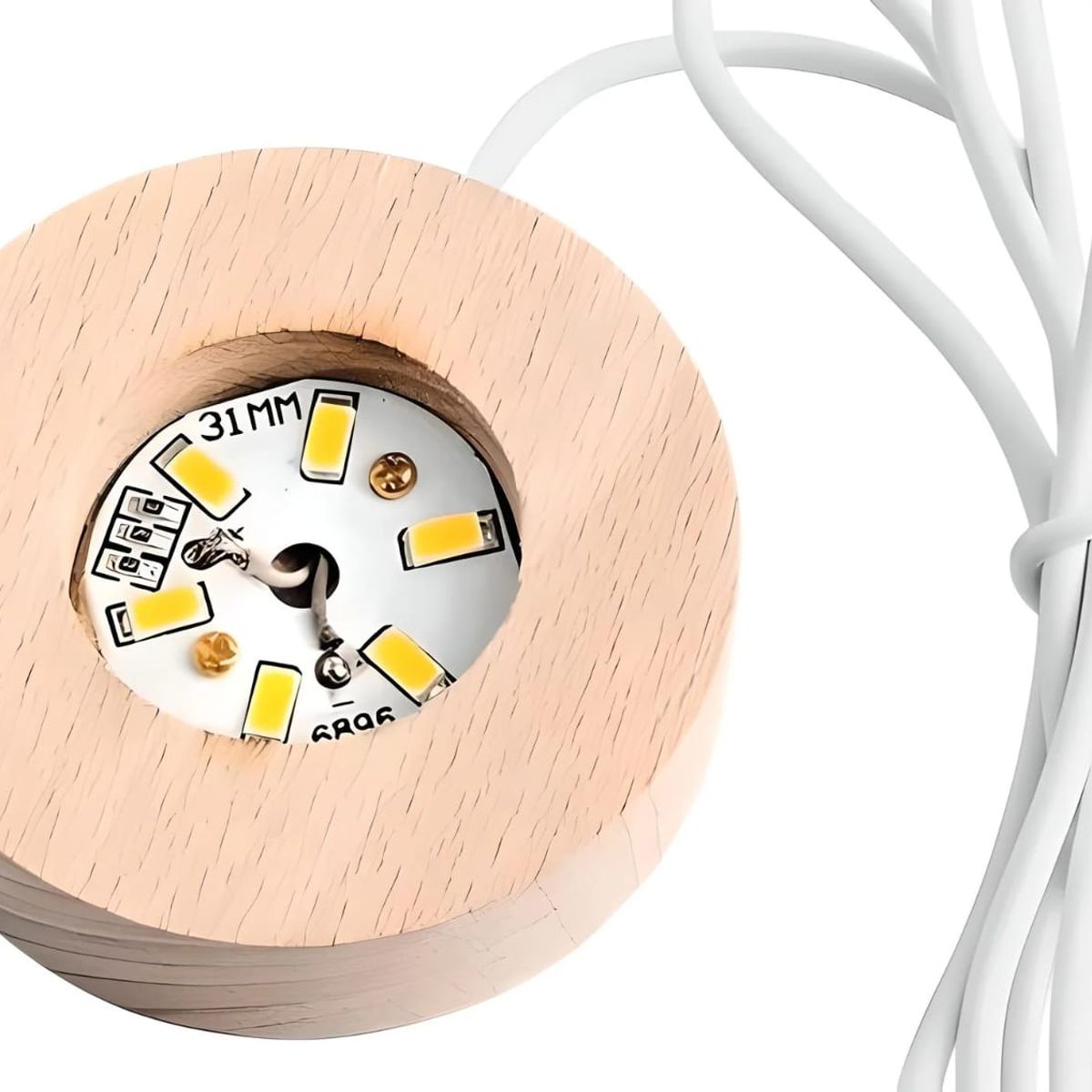 GENERICO - ESFERA DE CRISTAL LÁMPARA ADORNO RUEDA DE LA FORTUNA LUZ LED 3D