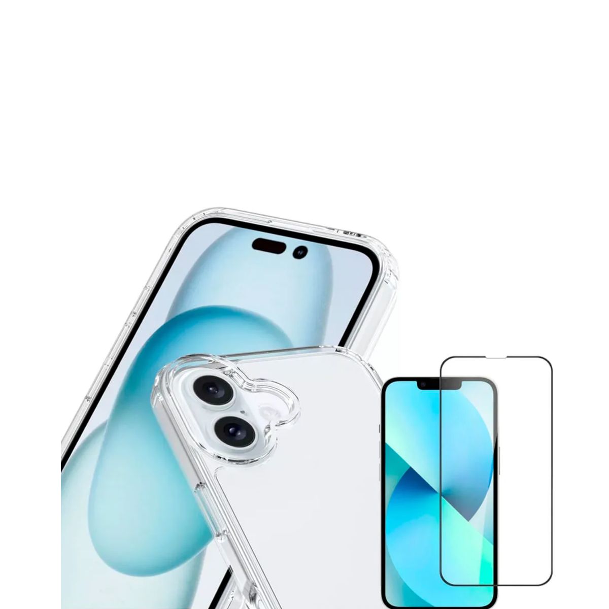 APPLE - Case Space Transparente + Vidrio Templado para el iPhone 16