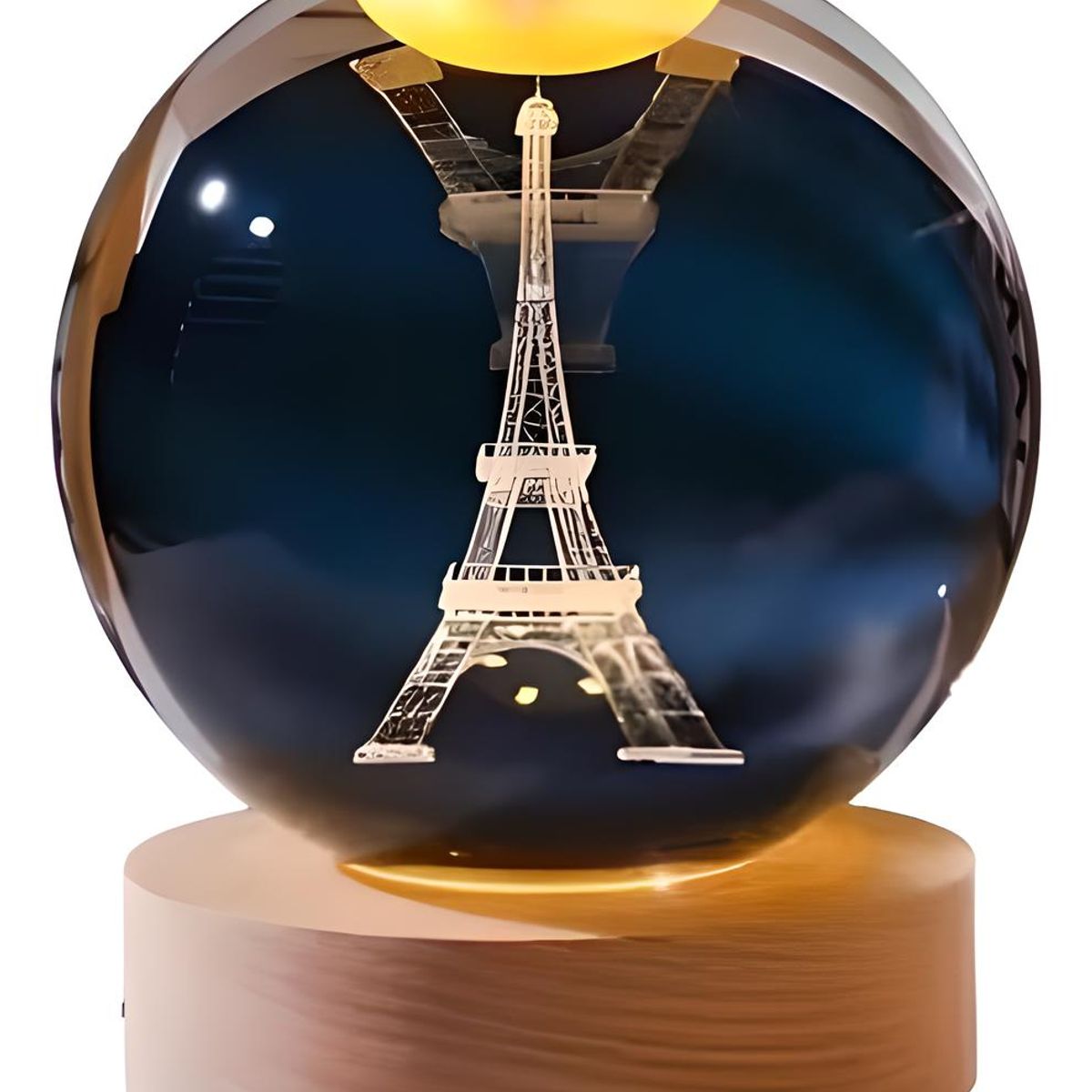 GENERICO - ESFERA DE CRISTAL LÁMPARA LED ADORNO TORRE EIFFEL DECORATIVO 3D
