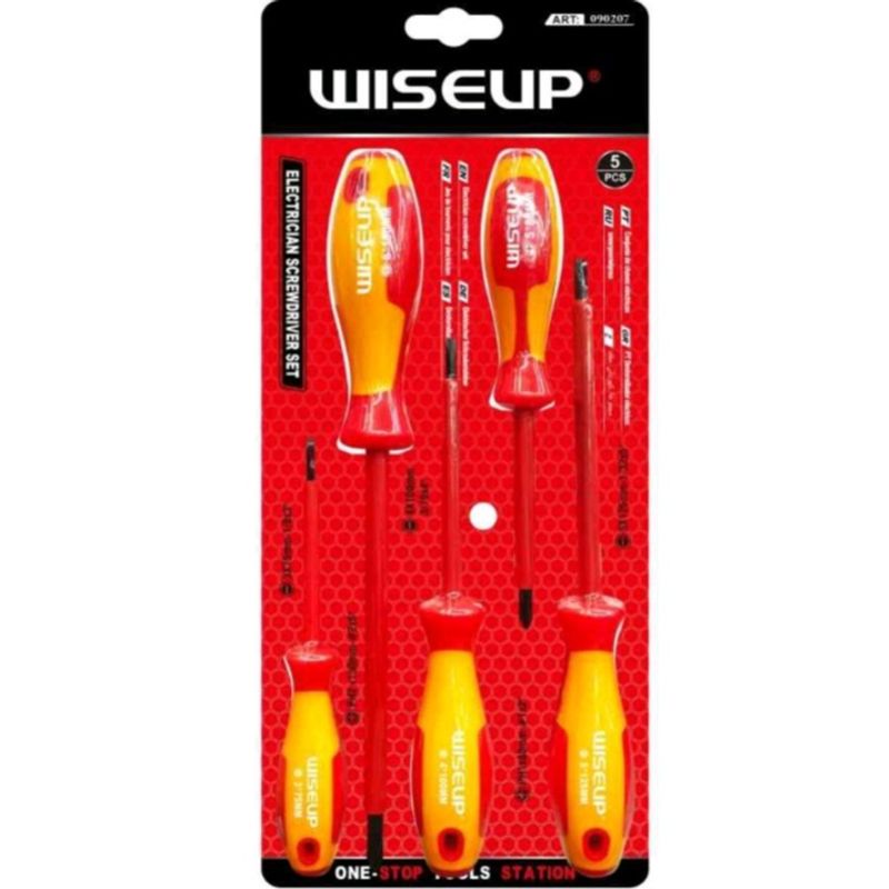 GENERICO - SET DE DESTORNILLADORES 5 PIEZAS WISEUP DIELECTRICO