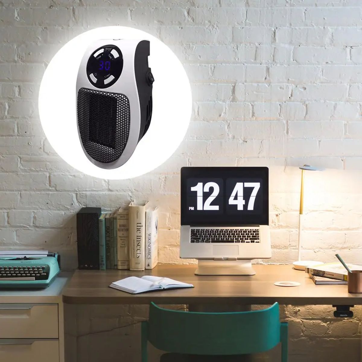 GENERICO - Calentador Portátil Aire Eléctrico + Control R 500w Radiador Genieka