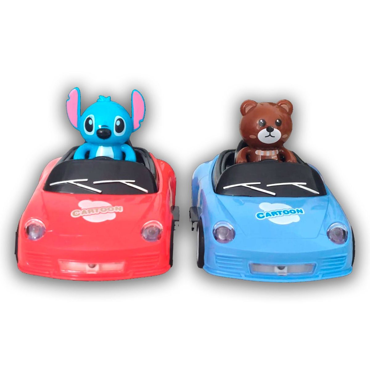 OEM - Juguete Set Carros Chocones Personajes con Control Remoto