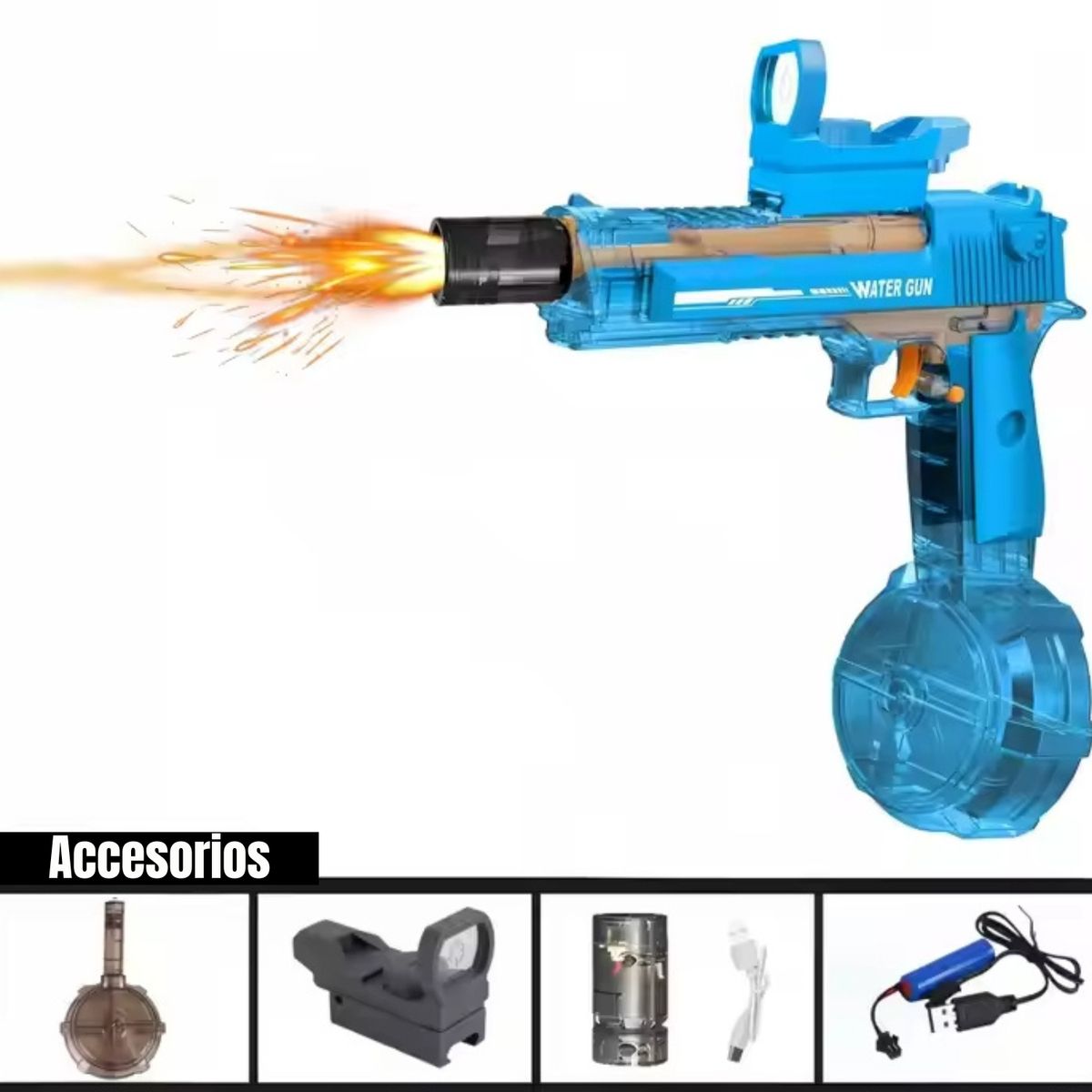 GENERICO - Juguete Pistola de Agua Eléctrica Automática y Manual