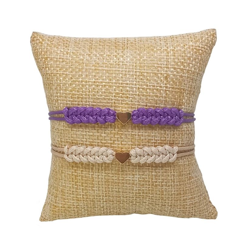 LUCYANA JOYAS Y ACCESORIOS - Juego de Pulsera de Hilo con Corazón para Mujer Pareja - Joyas Lucyana