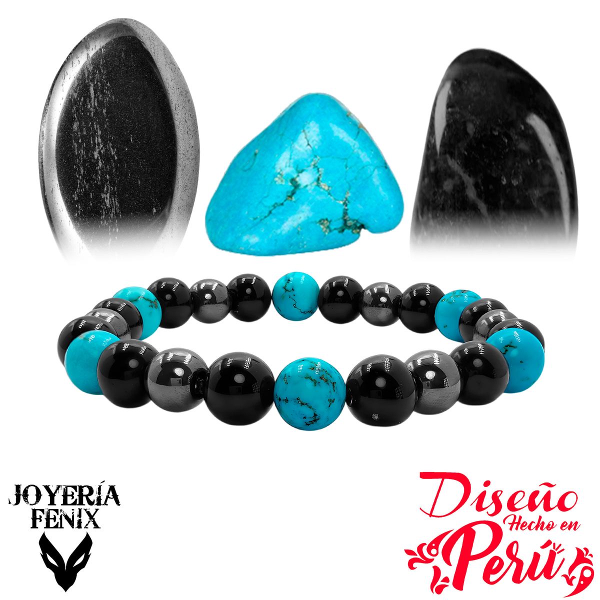 JOYERIA FENIX - Pulsera Triple Protección Turmalina - Joyería Fenix