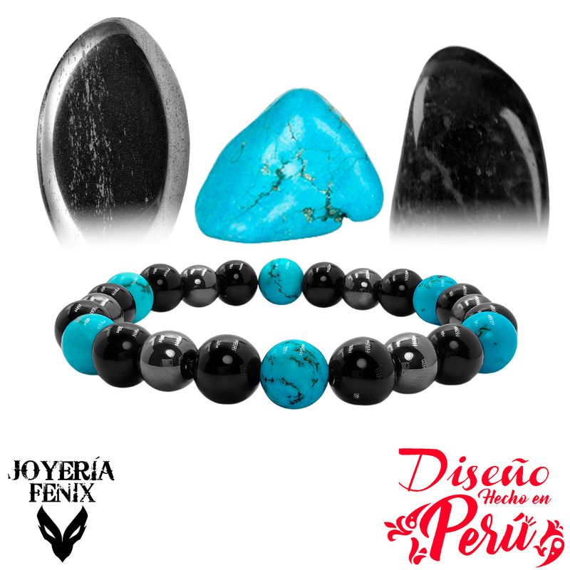 JOYERIA FENIX - Pulsera Triple Protección Turmalina - Joyería Fenix