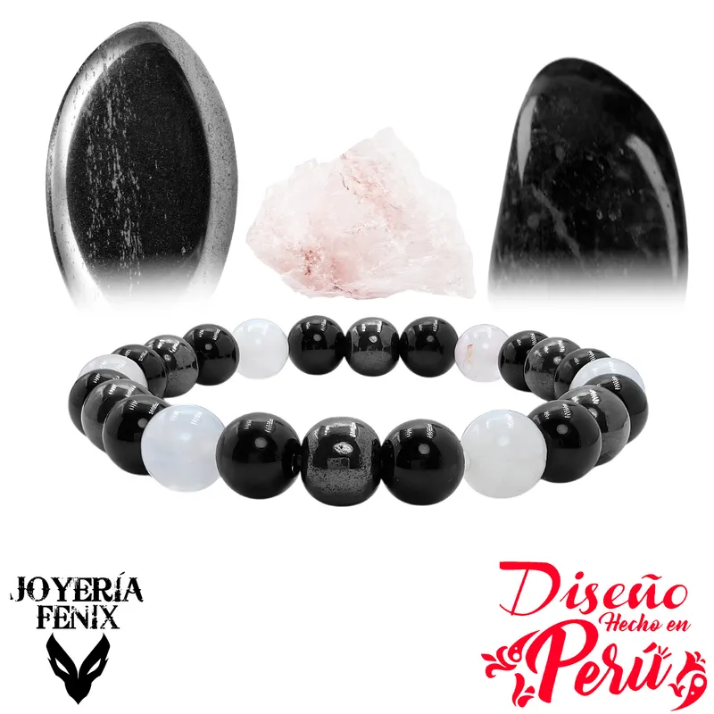 JOYERIA FENIX - Pulsera Triple Protección Turmalina - Joyería Fenix