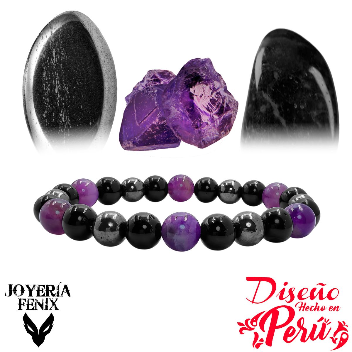 JOYERIA FENIX - Pulsera Triple Protección Turmalina - Joyería Fenix