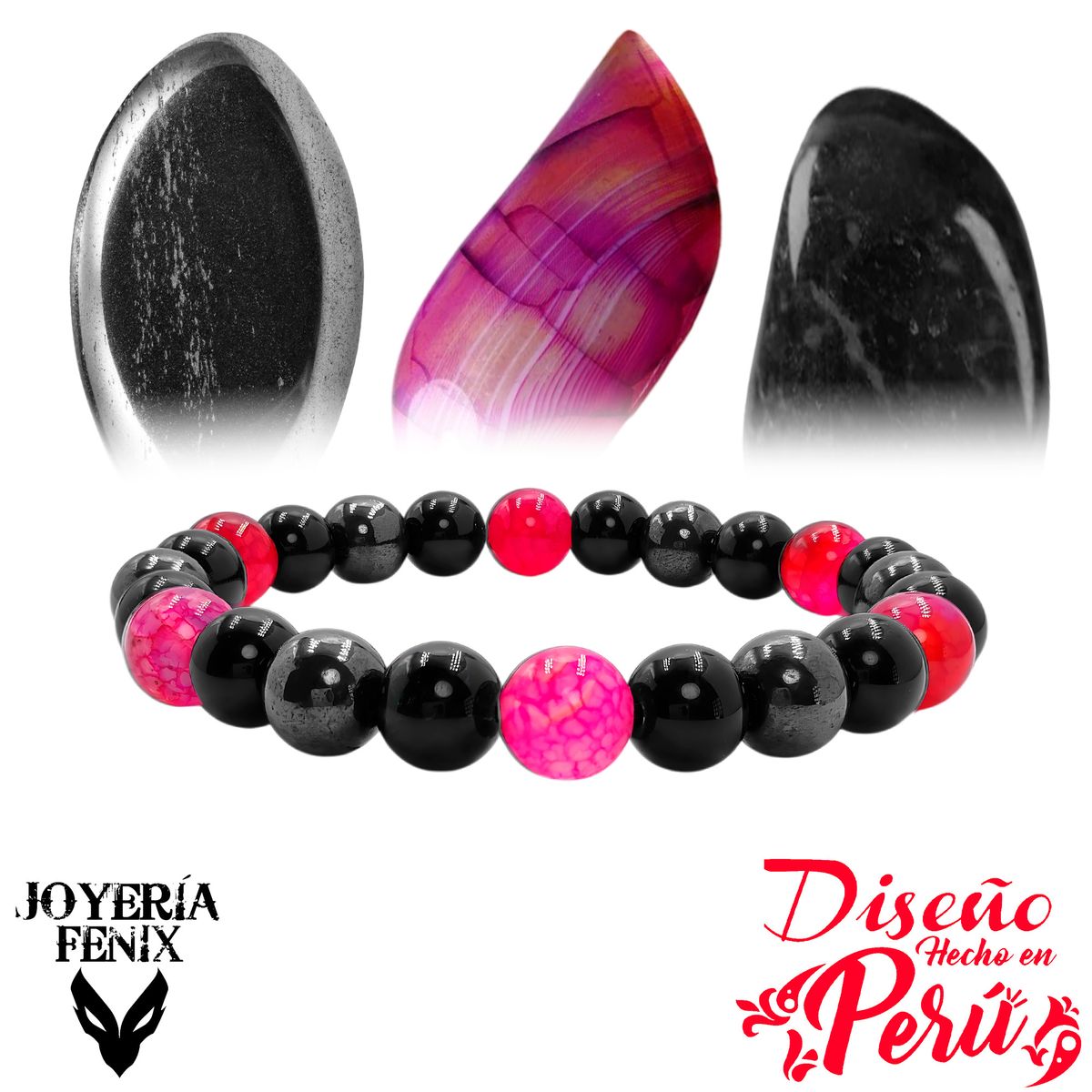 JOYERIA FENIX - Pulsera Triple Protección Turmalina - Joyería Fenix