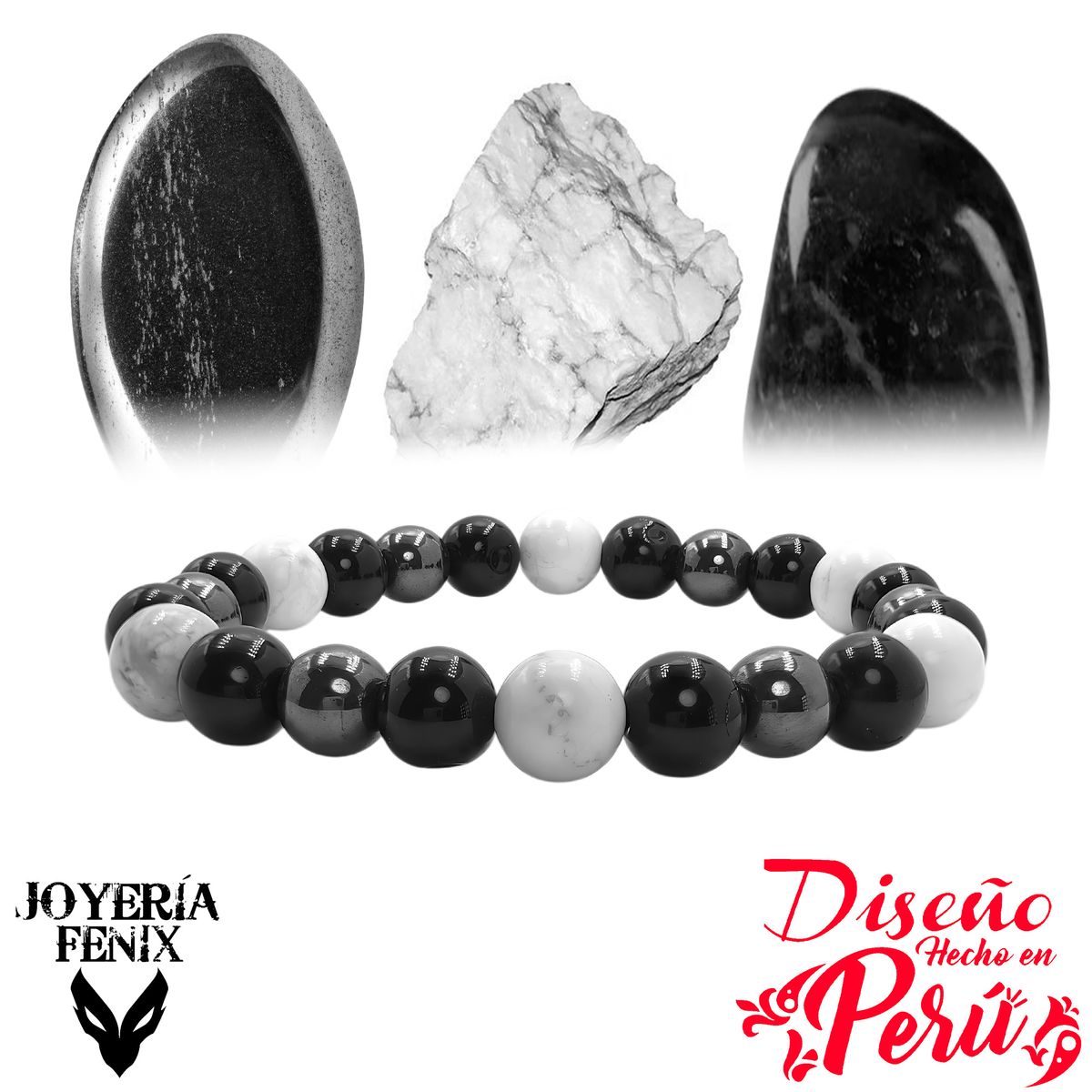 JOYERIA FENIX - Pulsera Triple Protección Turmalina - Joyería Fenix