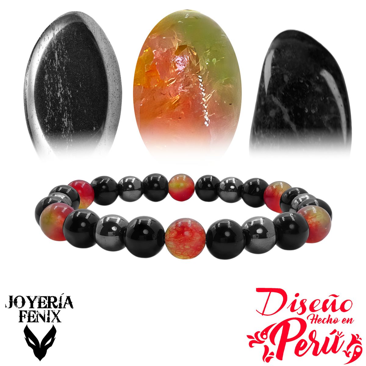 JOYERIA FENIX - Pulsera Triple Protección Turmalina - Joyería Fenix