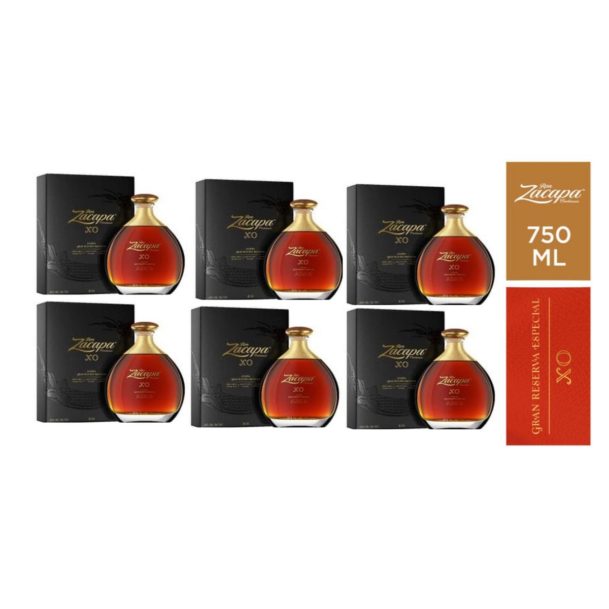 ZACAPA - RON ZACAPA XO 750ML - 6 UND