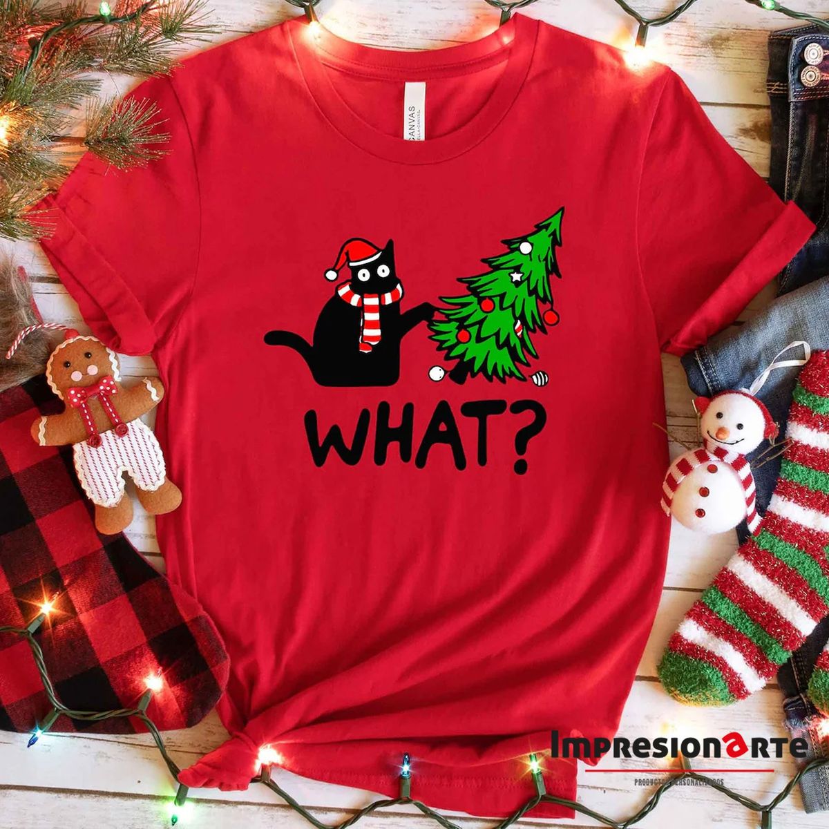 IMPRESIONARTE - Polo Navidad Gatitos