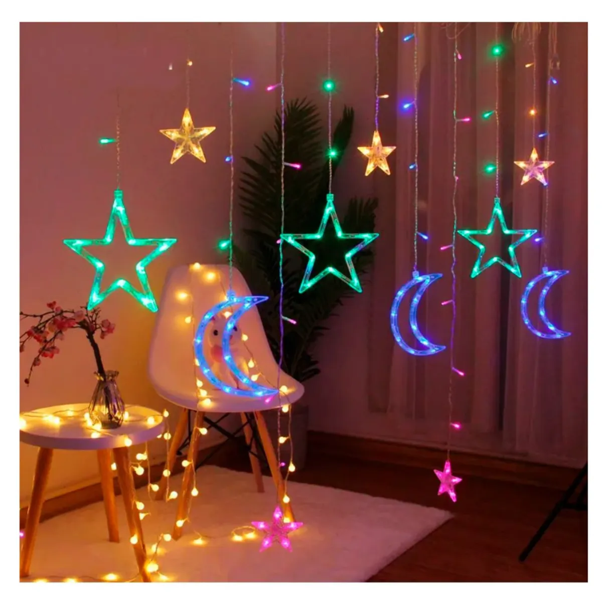 SEISA - Luces Navidad LED Navideñas Figuras Estrella Luna