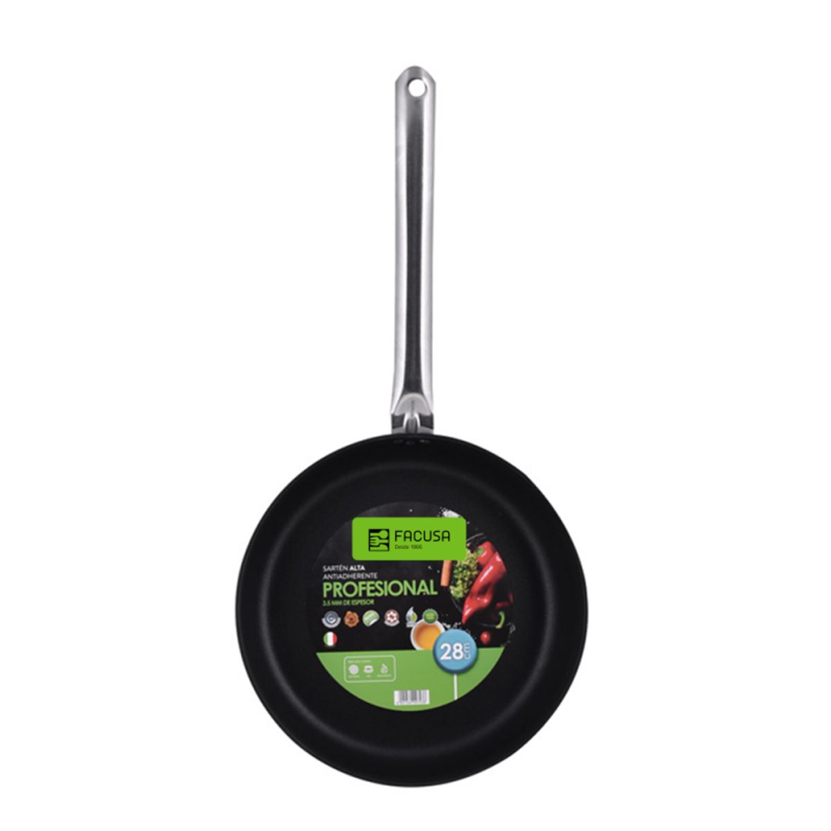 FACUSA - SARTEN ALTA 28cm PROFESIONAL facusa antihaderente