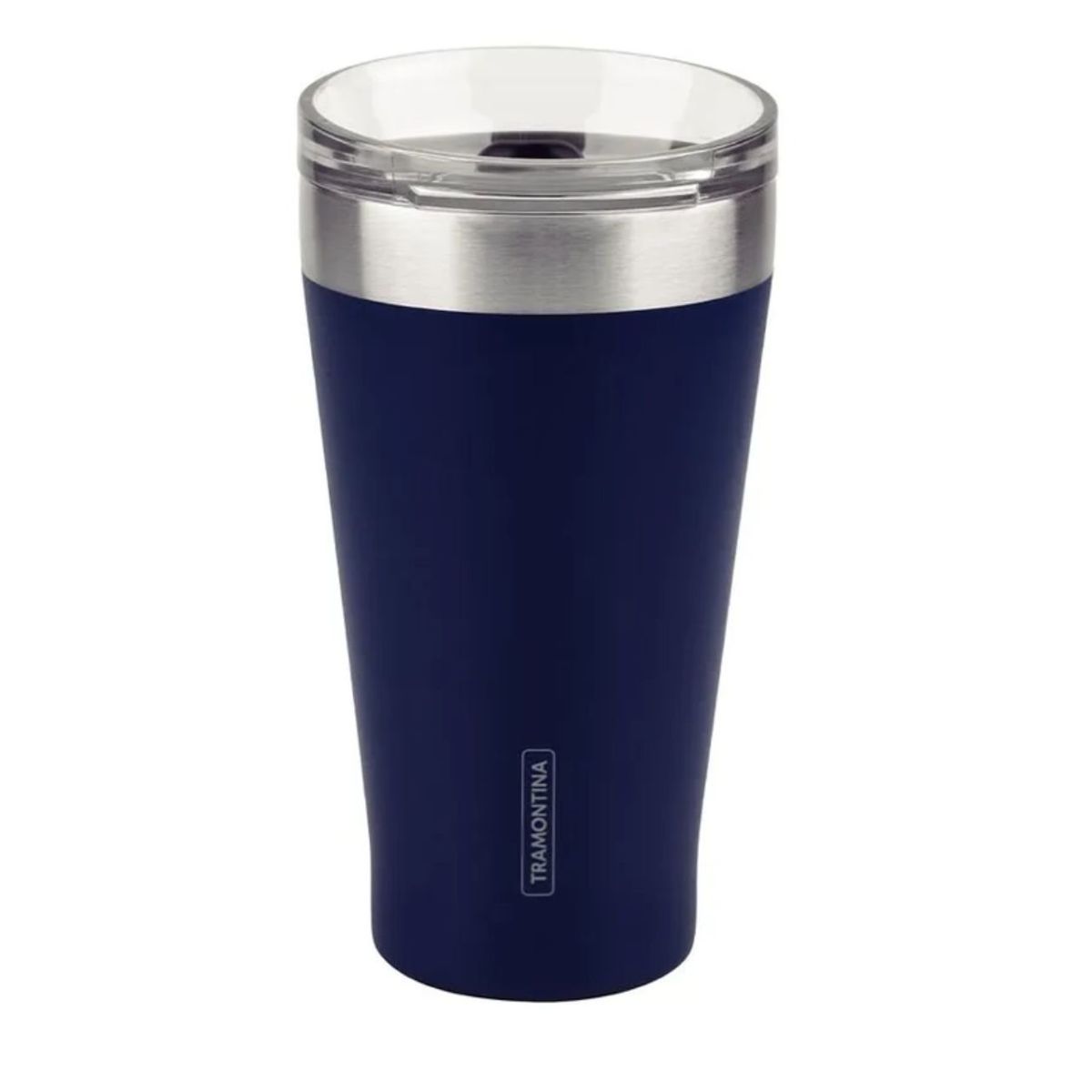 TRAMONTINA - Vaso Térmico de Acero con tapa 500 ml Azul Exata - Tramontina