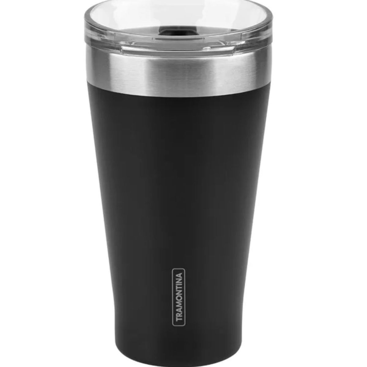 TRAMONTINA - Vaso Térmico con tapa 550 ml Negro Exata - Tramontina
