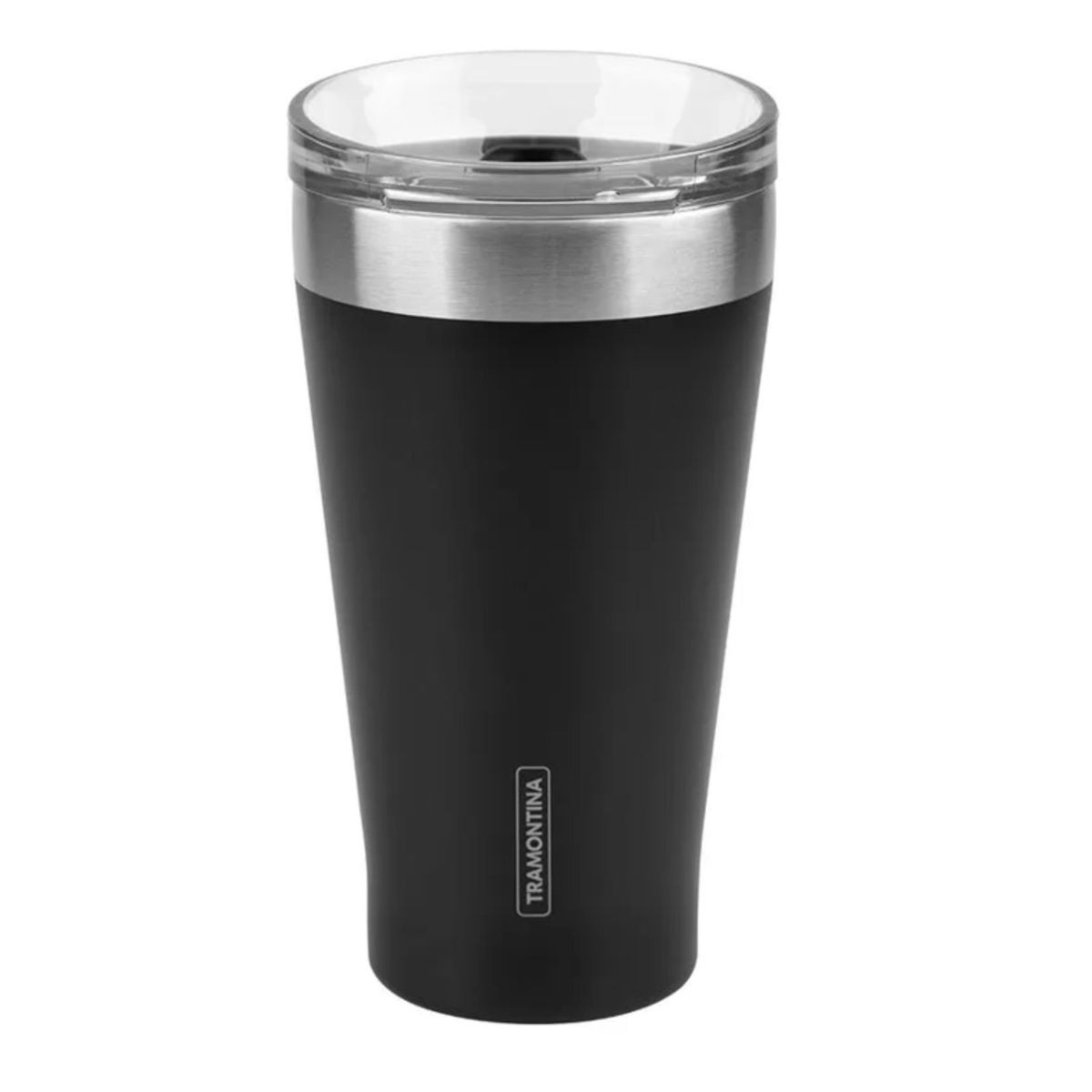 TRAMONTINA - Vaso Térmico con tapa 550 ml Negro Exata - Tramontina