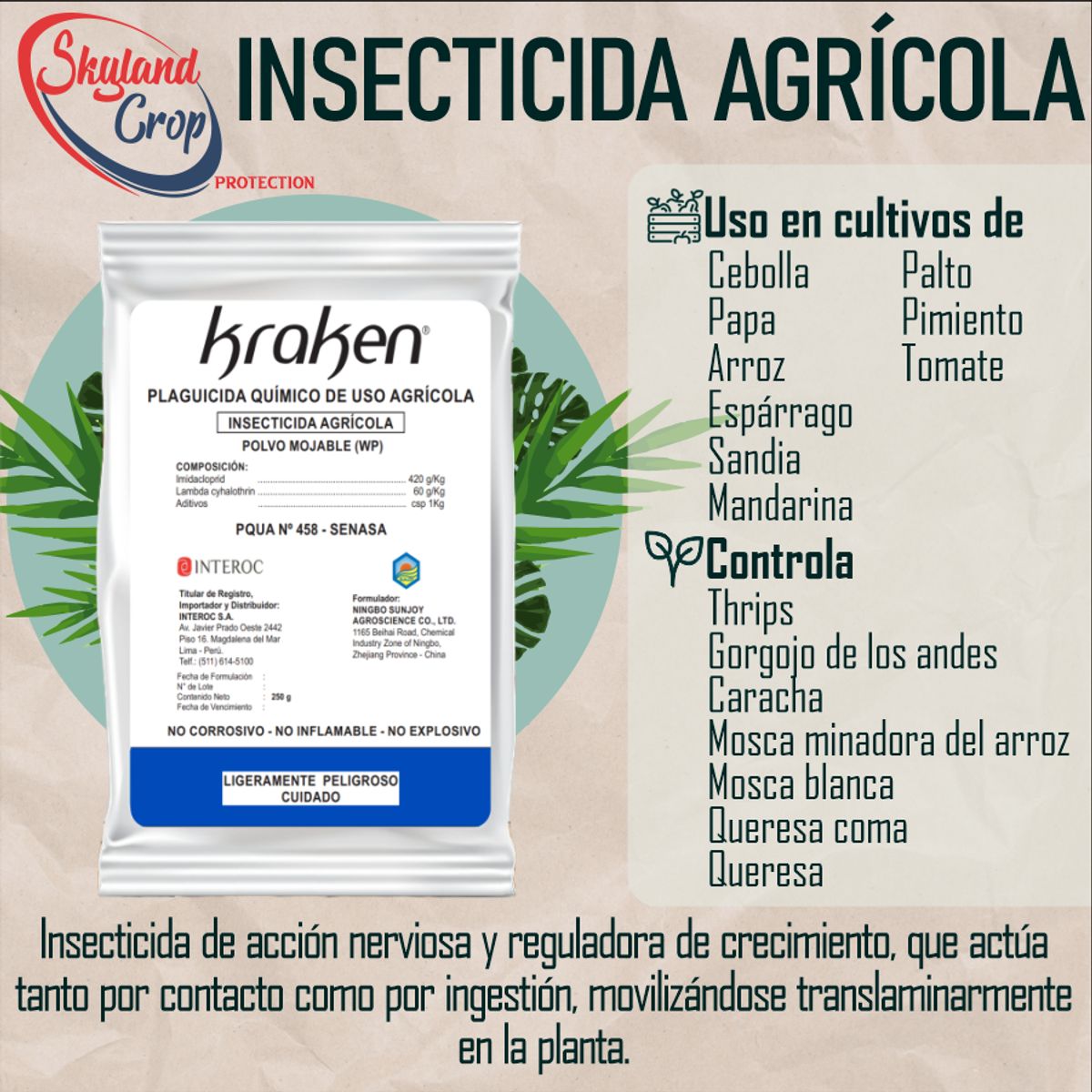 GENERICO - KRAKEN 250gr INSECTICIDA AGRÍCOLA