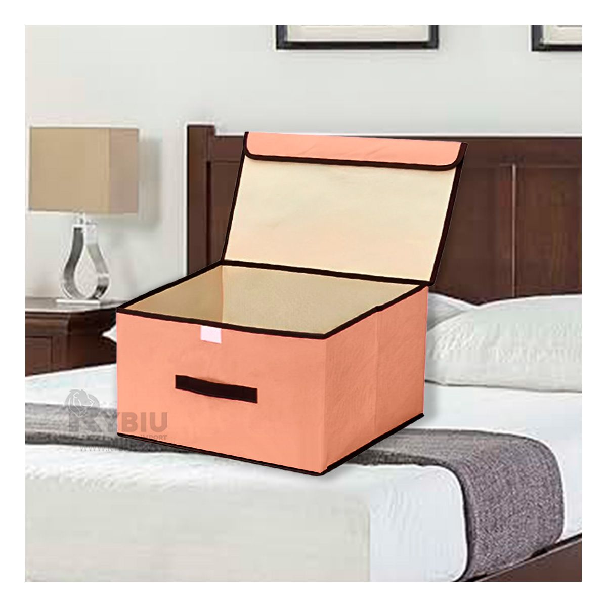 GENERICO - Caja Durable y Util Color 36x24x23 Mostaza Y+Papel de Regalo