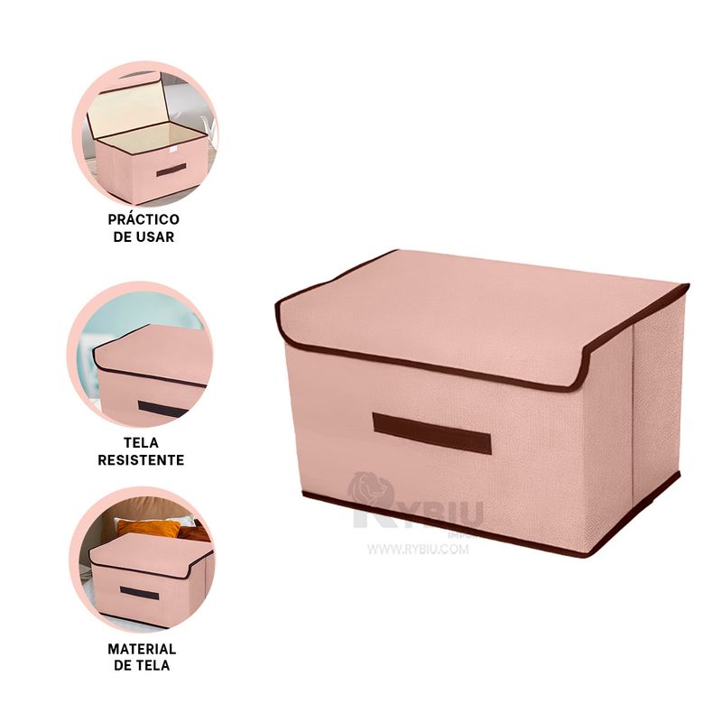 GENERICO - Caja Moderna y Practica para Organizar 36x24x23 Color Beige