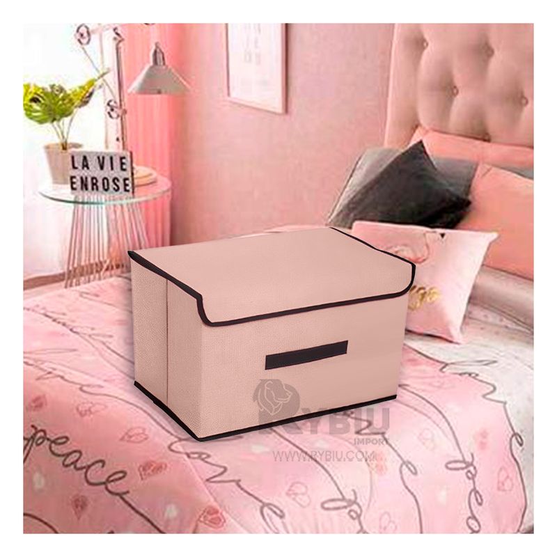 GENERICO - Organizador Transportable 36x24x23 Beige Y+Regalo Agendita