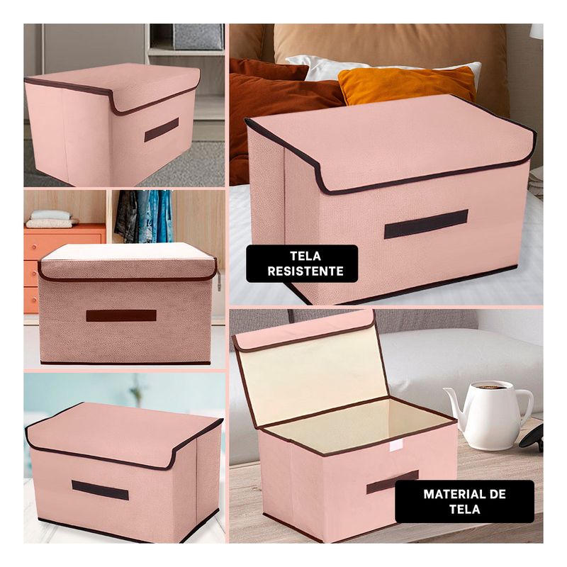 GENERICO - Cajon Dinamico de Tela 36x24x23 Beige Y+Post-it Adhesivos