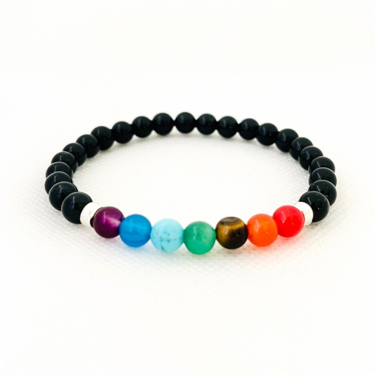 GENERICO - Pulsera 7 Chakras Cuarzos #6 y Plata - Cami