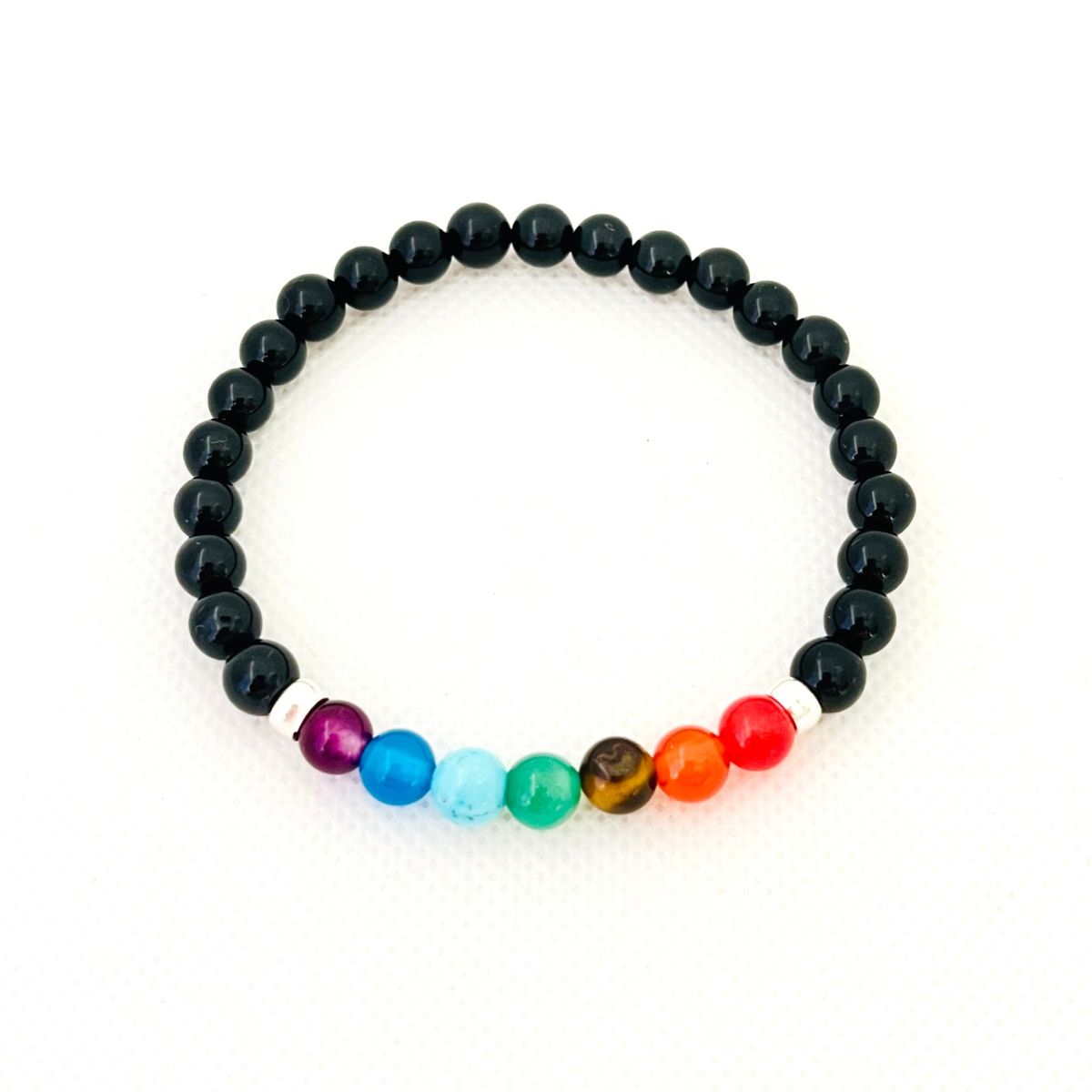 GENERICO - Pulsera 7 Chakras Cuarzos #6 y Plata - Cami
