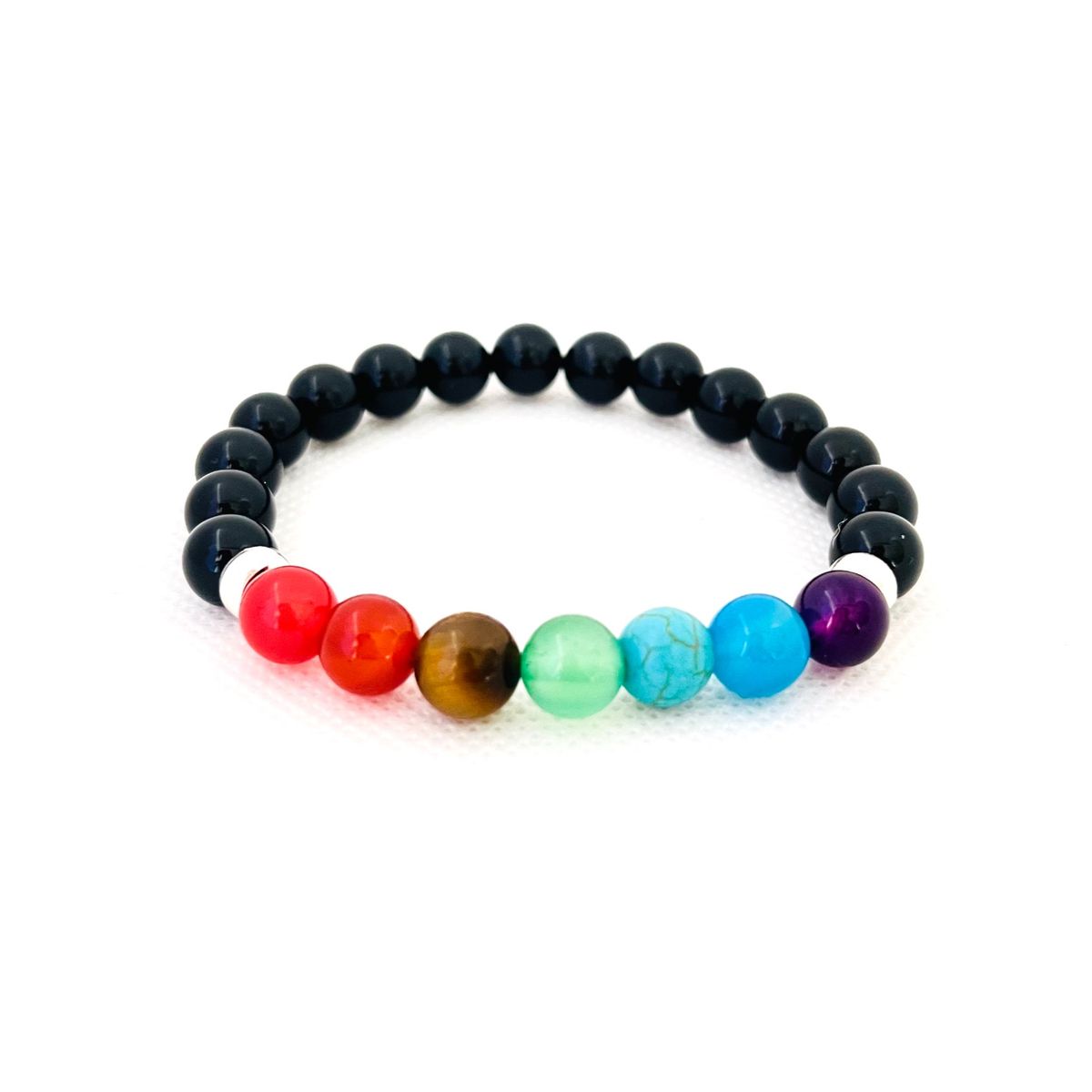 GENERICO - Pulsera 7 Chakras Cuarzos #8 y Plata - Cami