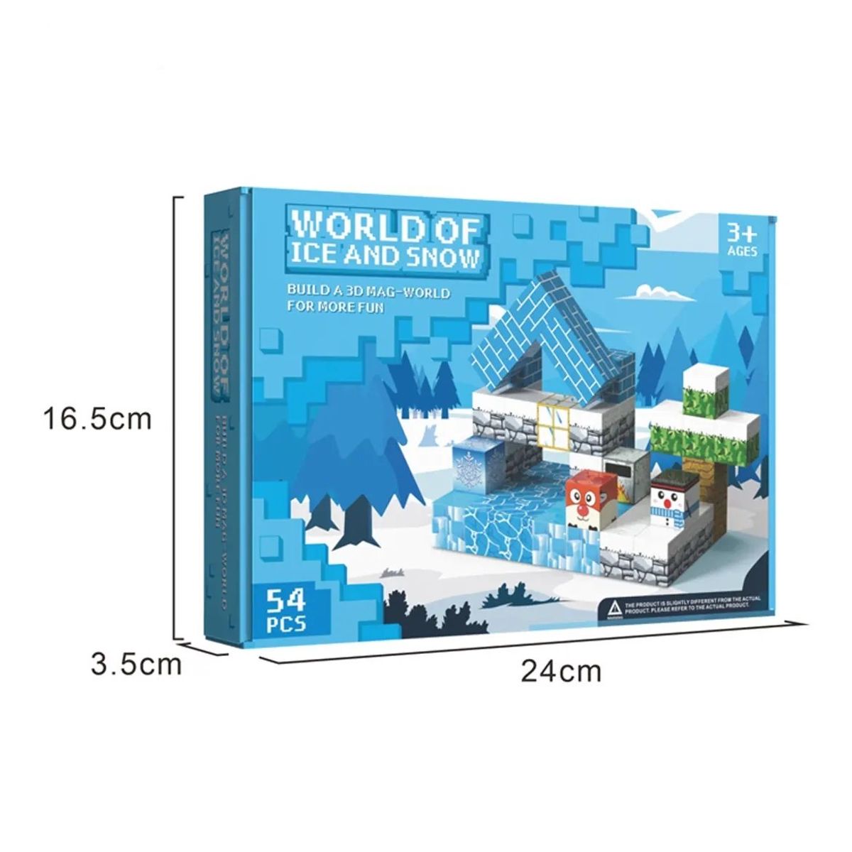 OEM - Bloques Magnéticos Estimulación Minecraft 54 PCS Ice World