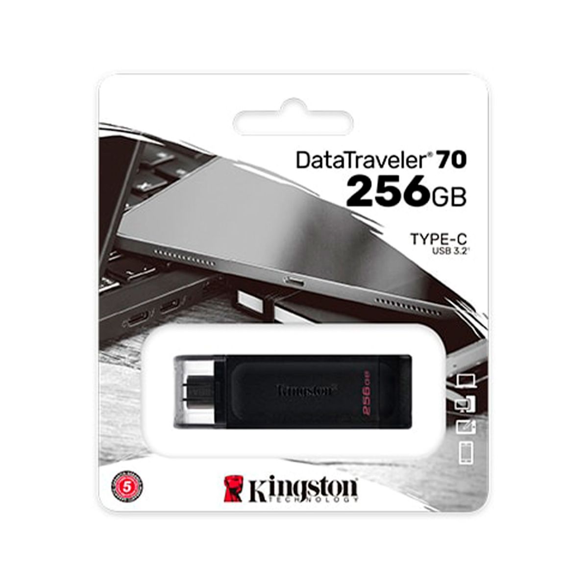 KINGSTON - MEMORIA FLASH USB KINGSTON DATATRAVELER 70 256GB PN DT70256GB