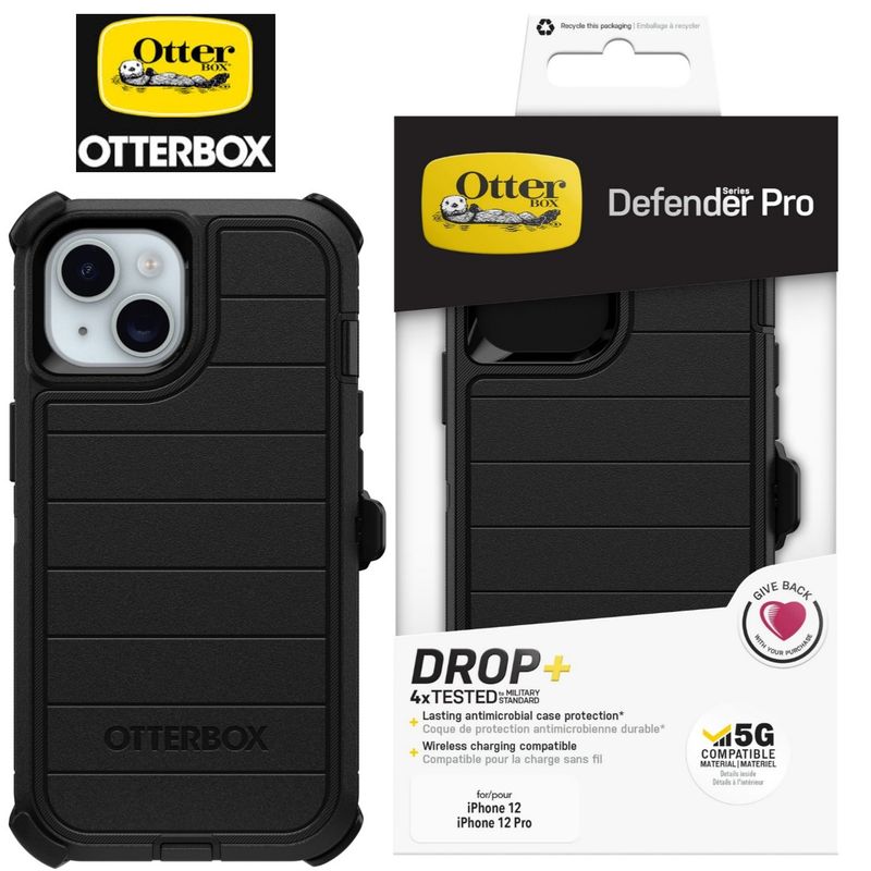 OTTERBOX - Funda Case Otterbox Defender Pro Iphone 15 PLUS - NEGRO