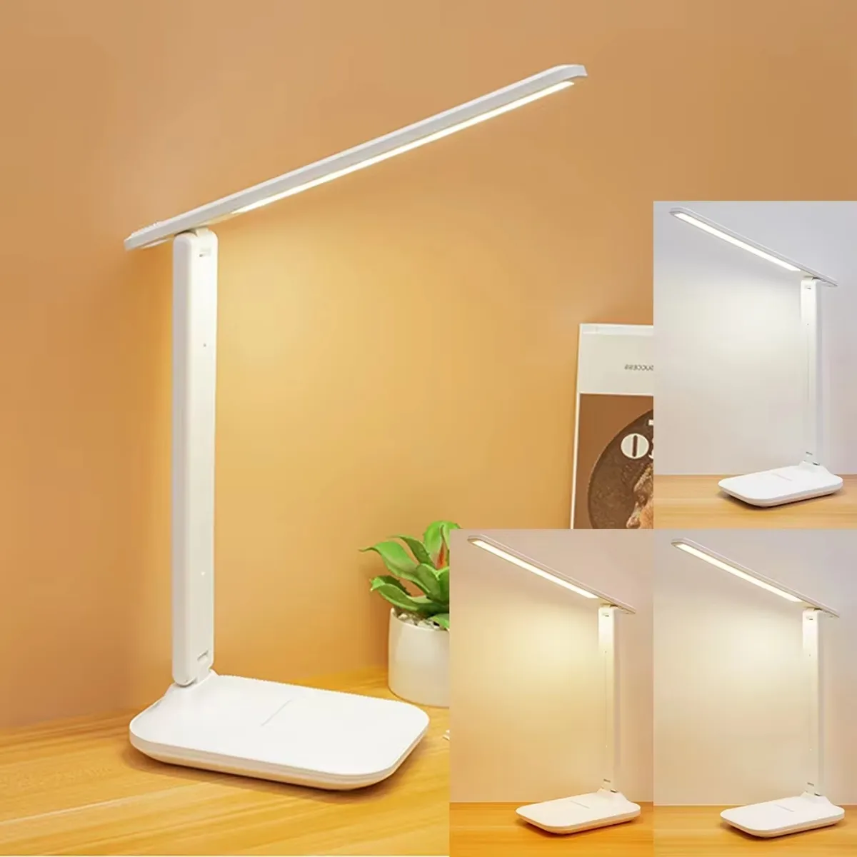 MEGIMPERU - Lámpara de Escritorio LED Plegable USB Regulable y Control Táctil