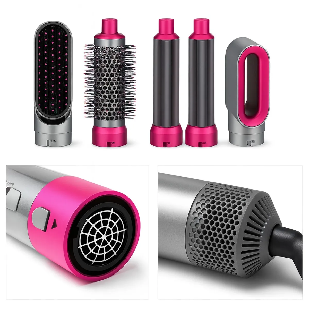 GENERICO - Cepillo Secador 5 en 1 Profesional Multifuncional para Rizar, Alisar, Voluminizar y Secar